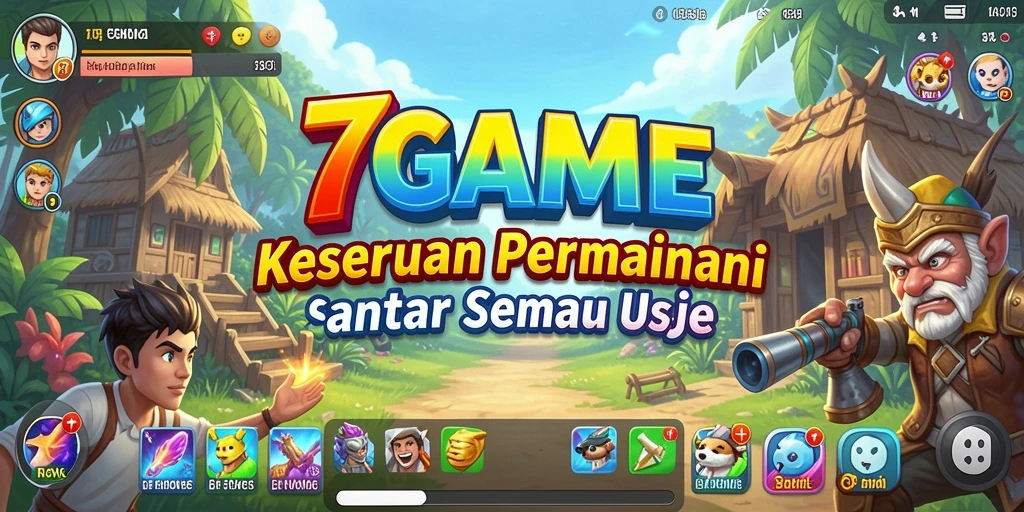 Tampilan gameplay yang menarik dan penuh warna dari 7GAME.