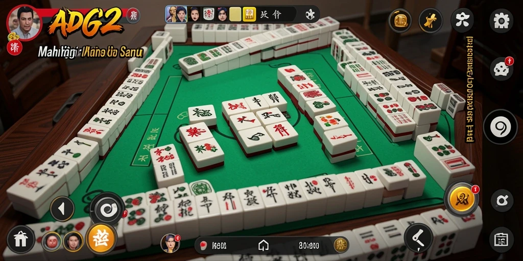 Screenshot gameplay <strong>ADG62</strong> menunjukkan keseruan bermain Mahjong.