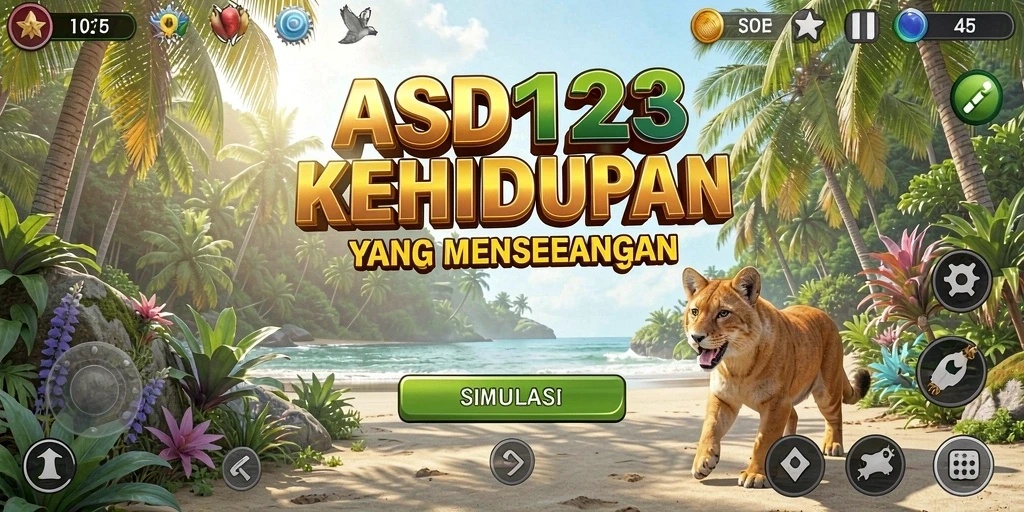 Tampilan gameplay menarik dari game simulasi ASD123.