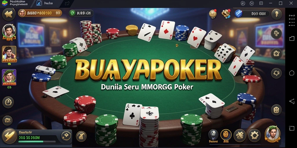 Tangkapan layar gameplay BUAYAPOKER menampilkan suasana seru dan dinamis dalam permainan poker.