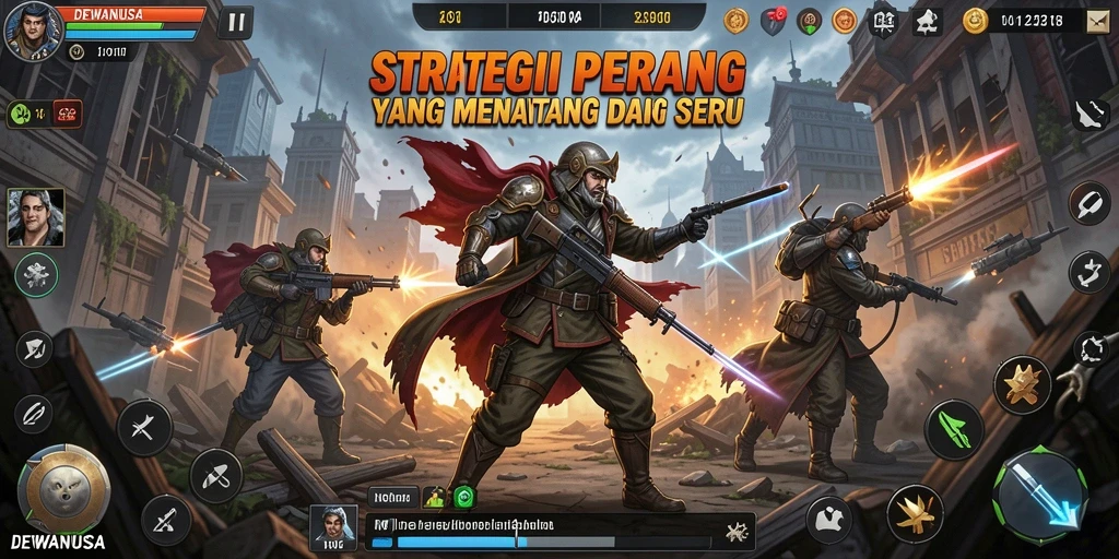 Tangkapan layar DEWANUSA dengan aksi strategi yang intens.