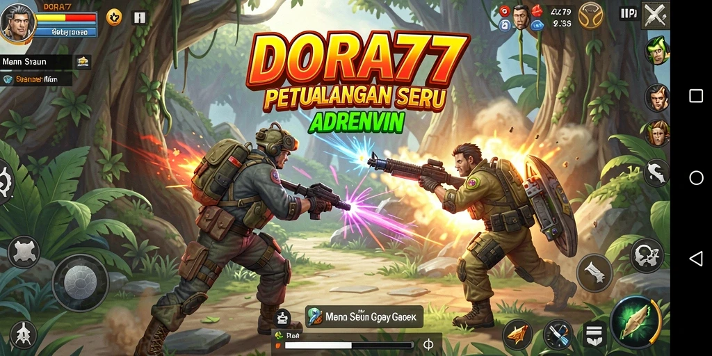 Tampilan gameplay DORA77 yang mendebarkan dan penuh tantangan.