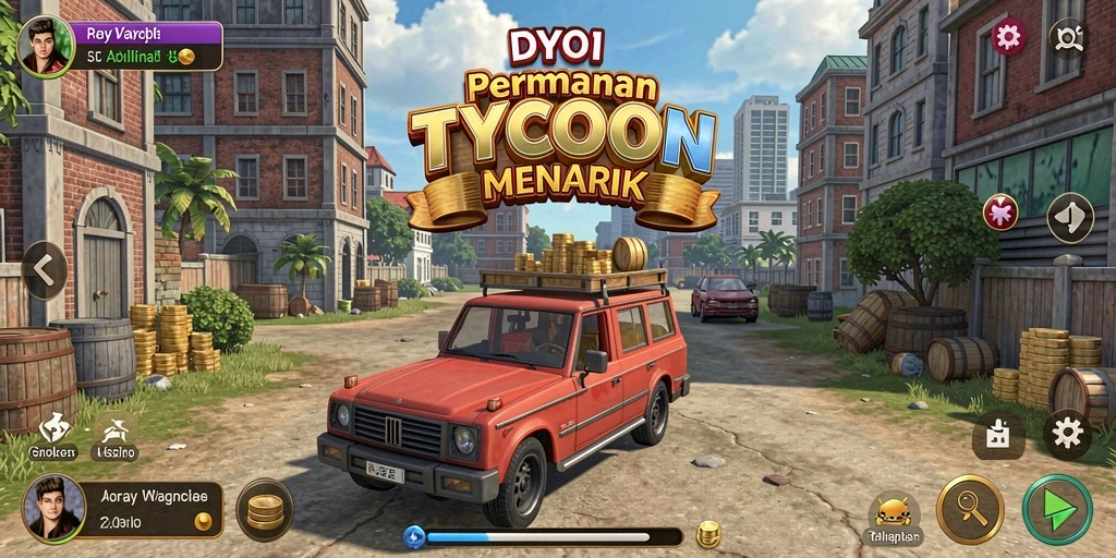 Screenshot gameplay DY01 menampilkan dinamika manajemen bisnis yang seru.