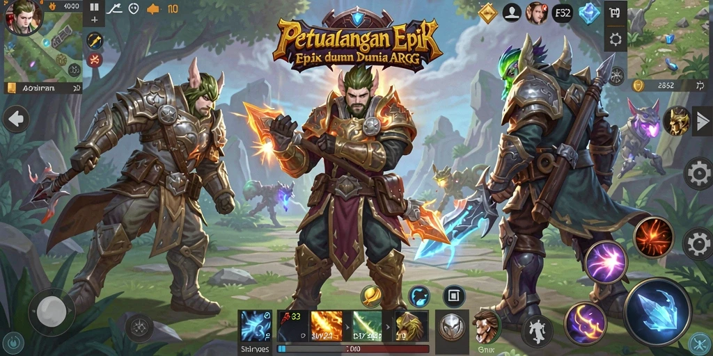 Tampilan gameplay F32 yang penuh aksi dan petualangan seru.