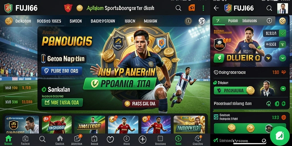 Tampilan gameplay di aplikasi FUJI66 untuk taruhan olahraga.