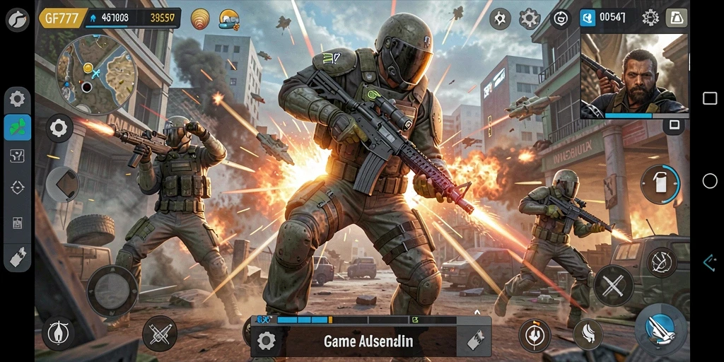 Tampilan gameplay GF777 yang menegangkan dengan aksi cepat.