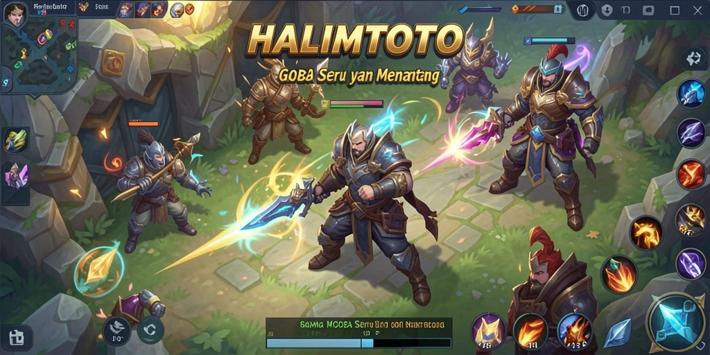 Gameplay seru di HALIMTOTO dengan aksi MOBA yang intens.