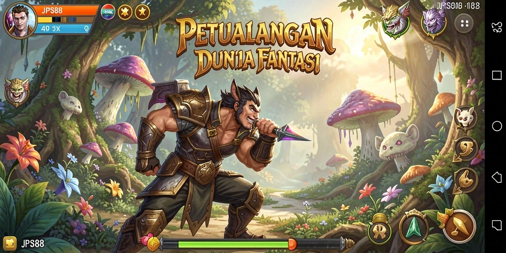 Tampilan gameplay seru dari JPS88 yang penuh petualangan.