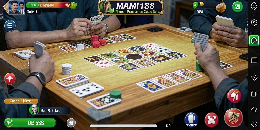 Tampilan screenshot MAMI188 menunjukkan pengalaman bermain Gaple yang seru.