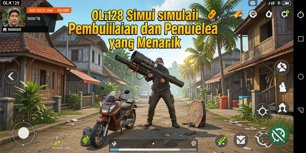 Tampilan interaktif dari gameplay OLX128 yang menarik.