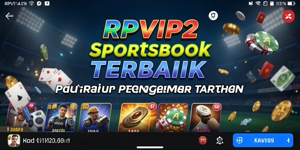 Tampilan gameplay utama RPVIP2 dengan berbagai pilihan taruhan olahraga.