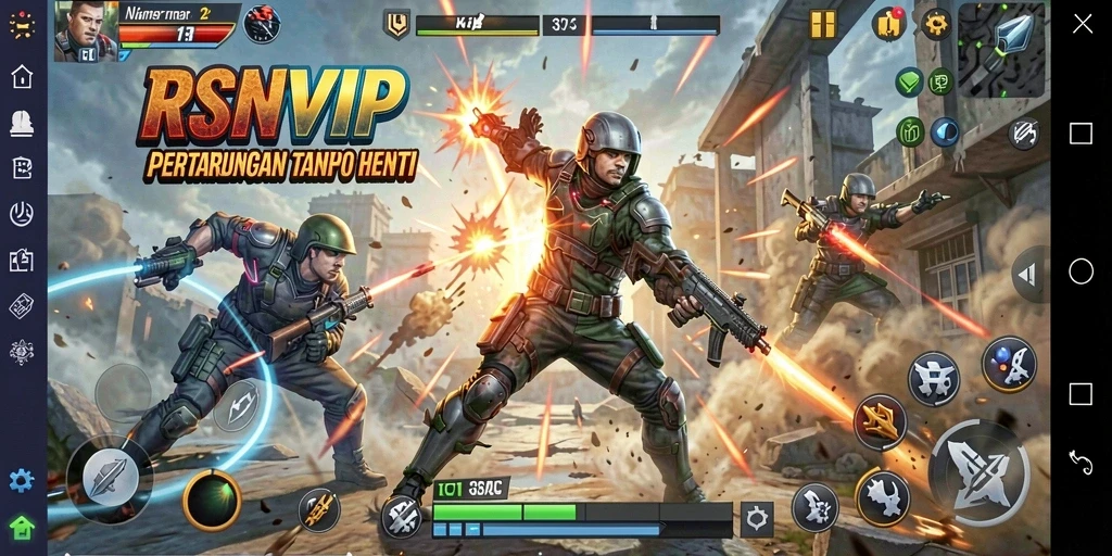 Tampilan gameplay RSNVIP yang mengasyikkan dan penuh aksi.