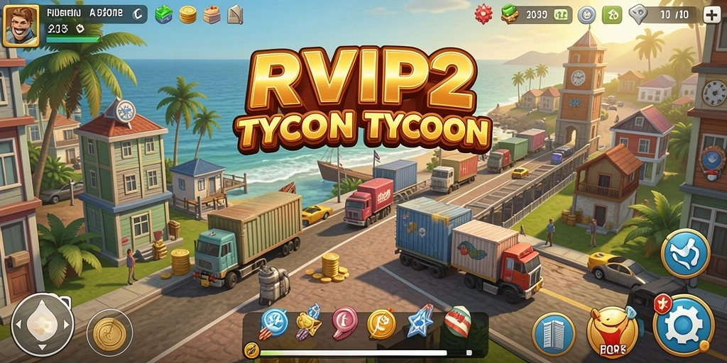 Tampilan menarik dari gameplay RVIP2 dalam dunia Tycoon.