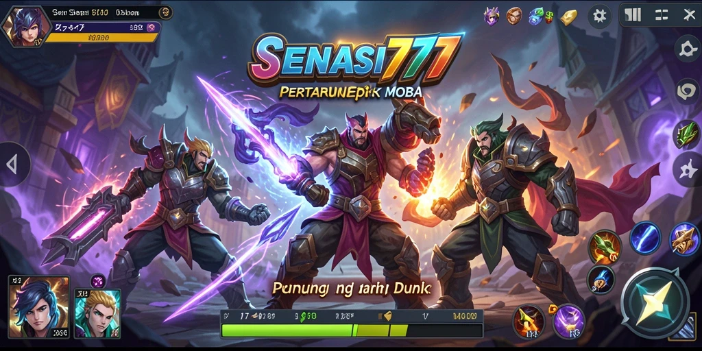Gameplay MOBA yang seru dan intens di SENSASI777.