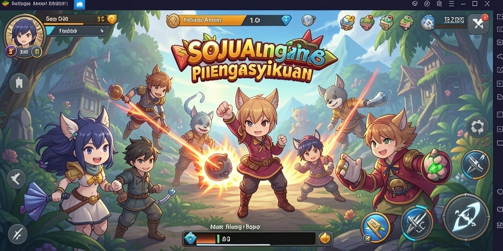 Gameplay mendebarkan dengan karakter anime ikonik.