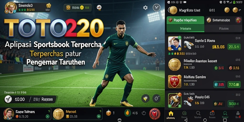 Tampilan screenshot TOTO20 menampilkan berbagai pilihan taruhan olahraga.