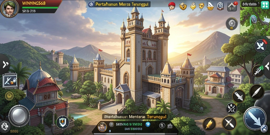 Tampilan gameplay menakjubkan dari WINNING568 di Tower Defense.