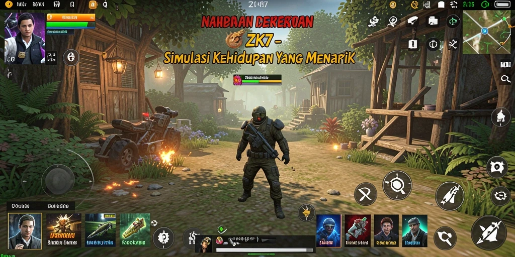 Tampilan gameplay menarik di ZK7 dengan grafis menawan.